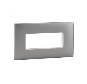 Legrand Mylinc 4M Silver Alu Cover Plate, 6763 83